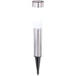 Corp de iluminat solar, metal/plastic, IP44, Ni MH AA 600mAh 1,2V, D:75, H:560, inkl. 2xLED 0,06W 3V