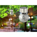 Corp de iluminat solar, meral/mozaic/oglinda, inaltime min de atarnare 15cm, Display de 12 buc, IP44, D:65, H:157, inkl. 1xLED 0,06W 3,2V, alb - imagine 3