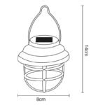 Corp de iluminat solar, metal/plastic, felinar, display 16 buc., IP44, D:80, H:140, inkl. 1xLED 0,06W 3,2V, alb/cald - imagine 4