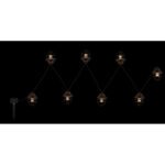 Corp iluminat solar, plastic negru, ghirlanda luminosasa cu 8 lanterne,  cablu de 150 cm, IP44, L:4300, inkl. 8xLED 0,06W 3,2V, alb/cald - imagine 4