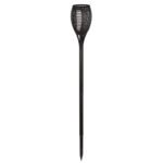 Lumină solară din plastic negru mat, plastic alb, întrerupător glisant, efect de foc, IP44, lanternă pe vârf de pământ, ø: 120mm, H: 975mm, incl. 54x LED 0.1W 3V, 1800K - imagine 3