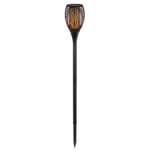 Lumină solară din plastic negru mat, plastic alb, întrerupător glisant, efect de foc, IP44, lanternă pe vârf de pământ, ø: 120mm, H: 975mm, incl. 54x LED 0.1W 3V, 1800K - imagine 4