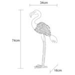 Lampa solara,Flamingo ,metal, roz deschis , 340x160x740, IP44, Lxlxh :., inclusiv 1xLED 0,06W 3V 3000K. - imagine 6