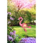 Lampa solara,Flamingo ,metal, roz deschis , 340x160x740, IP44, Lxlxh :., inclusiv 1xLED 0,06W 3V 3000K.