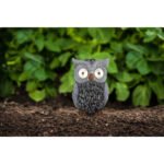 Lampa solară din plastic gri deschis,bufnita, IP44, Lxlxh :. 135x115x195, inclusiv 2xLED 0,06W 3V. - imagine 2