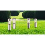 Lampadar Exterior solar, LED 1x0,06W, Alb, IP44, 4 buc, Globo - imagine 3