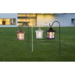 Corp iluminat solar, plastic negru, IP44, LxlxH:210x143x680, inkl. 1xLED 0,06W 3,2V - imagine 4