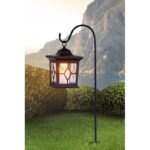 Corp iluminat solar, plastic negru, IP44, LxlxH:210x143x680, inkl. 1xLED 0,06W 3,2V