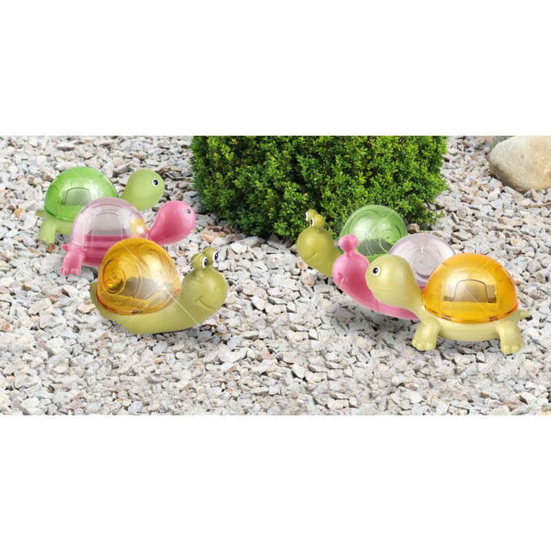 solar-3331-20-g25390-6 Lampa solară din plastic multicolor, 20 de piese asortate, melci și broaște țestoase, IP44, întrerupător, LxWxH: 97x60x58, incl.1xLED 0.06W 3V, alb cald - imagine 1