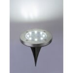 Lampă solară, LED 8x0.1W, Inox, IP44, Globo - imagine 5
