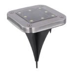 Lampă solară, Inox, LED 0,1W, 100x100x130mm, IP44, Globo - imagine 3
