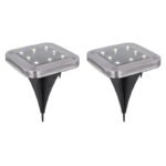 Lampă solară, Inox, LED 0,1W, 100x100x130mm, IP44, Globo - imagine 4