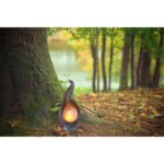 Lampă solară plastic argintiu, auriu, IP44, flacără, Lxlxh: 120x110x265mm, inclusiv 36x LED 0.06W 3V, 3000K - imagine 2