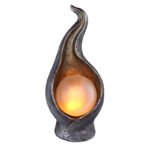 Lampă solară plastic argintiu, auriu, IP44, flacără, Lxlxh: 120x110x265mm, inclusiv 36x LED 0.06W 3V, 3000K - imagine 4