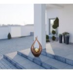 Corp iluminat solar, plastic culoare bronz, sticla transparenta cu model , IP44, LxBxH:265x130x500, inkl. 1xLED 0,02W 3V - imagine 2