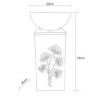 Lampa solara ,metal argintiu antic, cu perforații decorative, bol pentru plante , bolul este detașabil, IP44, LxLxH:250x250x590, inclusiv 1xLED 0.06W 3V, 3000K - imagine 6