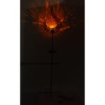 Lampă solară metal negru, metal auriu,sticla galben , tepus in pamant tip flacara, IP44, intrerupator,, LxH: 165x900, inclusiv 1xLED 0.06W 3.2V, 3000K - imagine 6