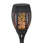 Lampa solară din plastic negru, lanternă ,pe vârf LED care pâlpâie, set de2 buc, IP44, întrerupător, D: 95, H: 500, incl. 36xLED 0,5 W 3V, galben , 3000K - imagine 5
