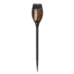 Lampa solară din plastic negru, lanternă ,pe vârf LED care pâlpâie, IP44, întrerupător, Display de 12 buc, D: 75, H: 510, incl. 12xLED 0.1W 3V , galben - imagine 3