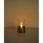 Lumină solară, oțel inoxidabil, plastic transparent, lumânare cu LED pâlpâitor, IP44, comutator, Ø 75, H: 110, includ 1xLED 0,06W 3,2V, ieșire 1lm, 3000K - imagine 5