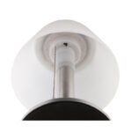 Lampa solară din oțel inoxidabil, plastic alb, veioza de masă cu intrerupator prin tragere, IP44, D: 195, H: 280, incl. 10xLED 0.2W 5V, alb cald, 3000K - imagine 5