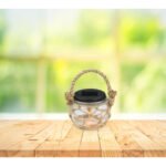Lampa solara plastic, sticlă transparentă, textil, Displey 12 buc, IP44, intrerupator, D: 100, H: 170, inclusiv 1xLED 0,06W 3,2V, žlté. - imagine 3
