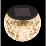 Lampă solară plastic negru, sticla, paharele cu 4 decoruri defirite, sortate a cate 3 buc , IP44,intrerupator, D: 80. H: 60, inclusiv 1xLED 0,06W 3,2V - imagine 5
