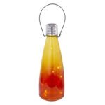 Lampa solară Sticlă solară , violet, albastru, galben, display de12 buc,  în 3x  culori diferite, IP44, comutator, D. 90, H: 260, inclusiv 10xLED 0,06W 3V. - imagine 3
