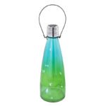 Lampa solară Sticlă solară , violet, albastru, galben, display de12 buc,  în 3x  culori diferite, IP44, comutator, D. 90, H: 260, inclusiv 10xLED 0,06W 3V. - imagine 4