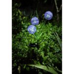Lumină solară din oțel inoxidabil, plastic negru mat, violet, verde, comutator glisant, IP44, ø: 230mm, H: 750mm, incl. 3x LED 0.06W 3V, 5000K - imagine 5