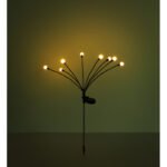 Lumină solară din oțel inoxidabil, plastic negru mat, alb, comutator glisant, mobil, IP44, LxLxH: 200x120x700mm, inclusiv 8x LED 0.06W 3.2V, 3000K - imagine 4