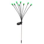 Lumină solară din oțel inoxidabil, plastic negru mat, alb, comutator glisant, RGB, mobil,, IP44, LxLxH: 200x120x700mm, inclusiv 8x RGB LED 0.06W 3.2V - imagine 5