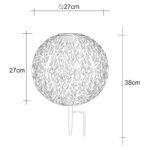 Corp iluminat solar  metal argintiu antic/ auriu, negru, vârf de pământ cu bilă, cu perforatii decorative, IP44, comutator, D: 270, H: 380, incl. 1xLED 0,06W 3V, 3000K - imagine 6
