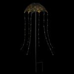 Lumină solară metal negru mat, metal cupru colorat, plastic transparent, buton, IP44, umbrelă pe vârf de sol, ø: 205mm, H: 650mm, incl. 60x LED 0.024W 3V, 3000K - imagine 4