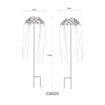 Lumină solară metal negru mat, metal cupru colorat, plastic transparent, buton, IP44, umbrelă pe vârf de sol, ø: 205mm, H: 650mm, incl. 60x LED 0.024W 3V, 3000K - imagine 6