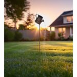 Lumină solară metalică de culoare ruginie, plastic transparent, comutator de presiune, IP44, recipient de udare pe vârf de sol, LED-uri intermitente, LxLxA: 210x120x930mm, incl. 64x LED 0.024W 3V, 7000K - imagine 2