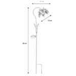 Lampa solară metal verde auriu, sticlă chihlimbar crapat, floare cu bilă de sticlă, tepus de pământ, IP44, întrerupător, LxLxH:250x150x900, inclusiv 1xLED 0.06W 3.2V, 6000K - imagine 6