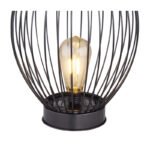 Lampa solară metal negru, chihlimbar din plastic, lanternă în interior cu LED filament, IP44, întrerupător, D: 250, H: 570, incl. 1xLED 0.06W 3V, 3000K - imagine 5