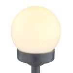 Lampa Solara din plastic gri deschis, plastic alb, Displey 12 buc, IP44, intrerupator, D: 100, H: 390, inclusiv 1xLED 0,06W 3,2V, ~4500K - imagine 5