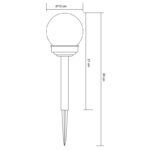 Lampa Solara din plastic gri deschis, plastic alb, Displey 12 buc, IP44, intrerupator, D: 100, H: 390, inclusiv 1xLED 0,06W 3,2V, ~4500K - imagine 6