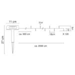 Ghirlanda de lumina cu incarcare Solara, Plastic negru, plastic transparent, Cablu L:2000, alb,panou solar, LED, IP44, L:3m - imagine 4