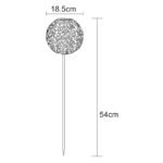 Lampa solară metal ruginiu colorată cu negru, tepus pamant ,bila decorativa, IP44, D. 185, H :. 540, inclusiv 1xLED 0,06W 3V 3000K - imagine 5