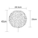 Lampa solară metal ruginiu colorată cu negru, tepus pamant ,bila decorativa, IP44, D. 285, H: 400, inclusiv 1xLED 0,12W 3V 3000K. - imagine 5