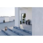 Lampă solară metal negru, acril fumuriu, cadru metalic în interior cu cilindru și lanț de lumini, IP44, întrerupător, LxLxH:140x140x250, incl. 30xLED 0.06W 3V, 3000K