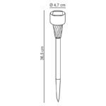 Lampă solară din oțel inoxidabil, plastic transparent, set de 6 buc, IP44, D: 47, H :. 350, inclusiv 1xLED 0,06W 3,2V, alb - imagine 3