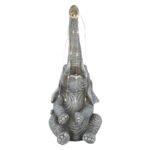 Lampă solară, plastic gri mat, plastic transparent, întrerupător pornit/oprit, IP44, elefant, LxlxÎ: 135x130x325mm, inclusiv 20x LED 0.024W 3V 3000K - imagine 5
