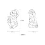 Lumină solară plastic gri mat, plastic transparent, comutator de presiune, IP44, maimuță, LxLxA: 200x155x275mm, incl. LED 0.024W 3V, 3000K - imagine 6