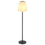 Solar metal negru,cablu PVC alb,reglabil, comutator, RGB, incl.,cablu USB,telecomandă, IP44 ,ø:340mm,H:1500mm, cablu 3000mm,3 înălțimi:70,110,150 cm,incl.LED 0.1W 3V,140-440lm, RGB,incl.0,1W 3V