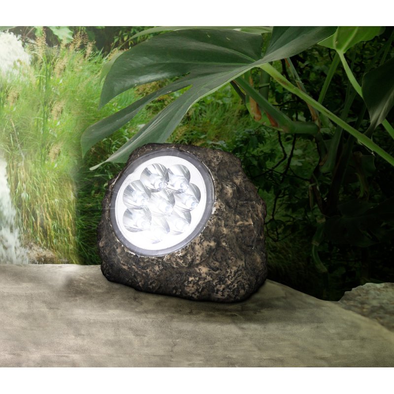 solar-33920-g9314-4 Lampa Solara gri din plastic , plastic transparent, IP44, LxWxH :. 155x110x110, inclusiv 8xLED 0,06W 3V, alb - imagine 1