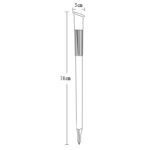 Lampa Solara din oțel inoxidabil, plastic, transparent, set de 3buc, IP44, D: 50, H :700, inclusiv 1xLED 0,06W 3,2V, alb - imagine 4